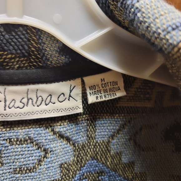 Flashback Tribal Ethnic pattern MEDIUM tapestry 100% Cotton jacket Blazer bolero - Picture 4 of 4